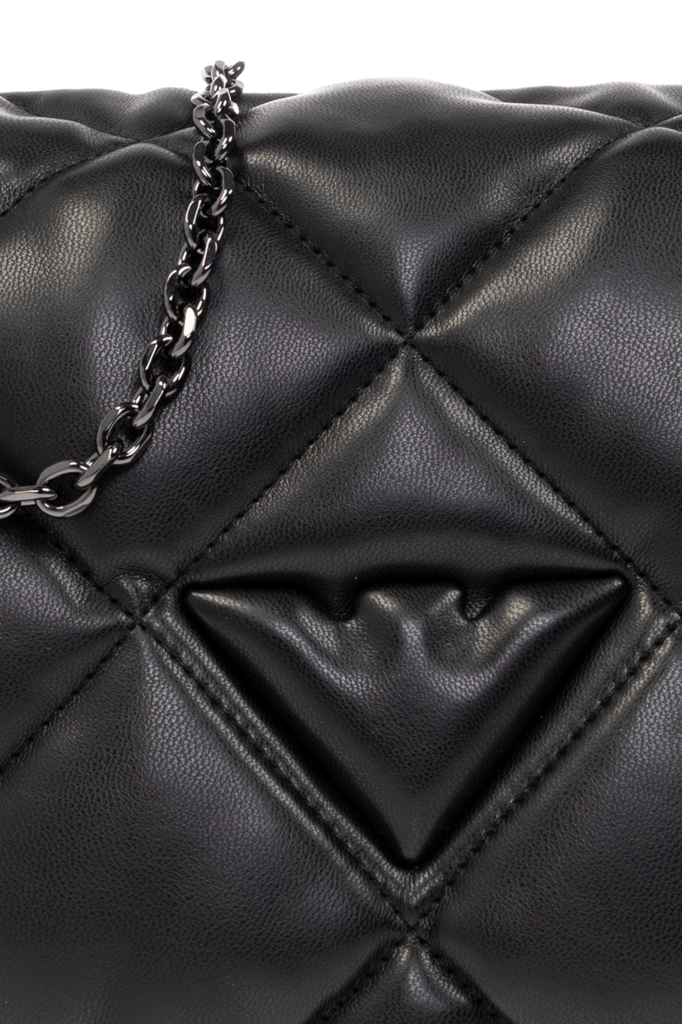 Emporio armani real leather small shoulder on sale bag with chain